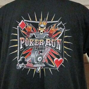 Men's Black Poker Run Graphic T-Shirt